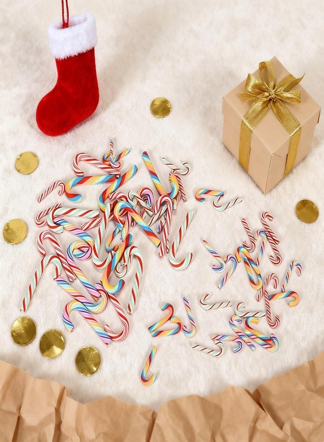 GlyinnHe 60pcs Mini Candy Cane for Crafts Christmas Plastic Fake Candy Cane Decor Ornaments for Christmas Craft Tree Hanging Decoration Supply - Image 5